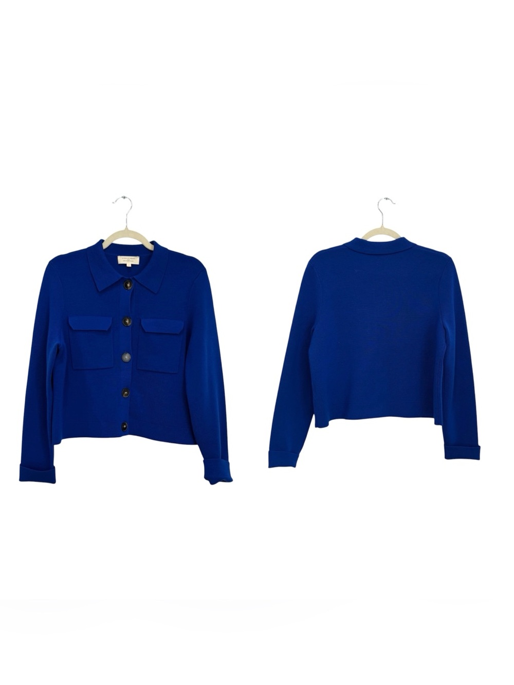 SEZANE BETTY WOOL cardigan in royal blue - Picture 6 of 8
